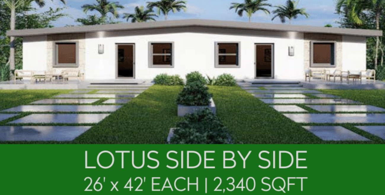 lotus side-by-side 6 bedrooms 4 bathrooms