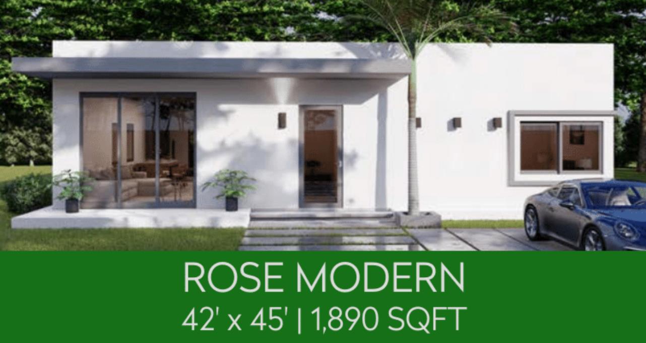 rose modern 3 bedrooms 2 bathrooms